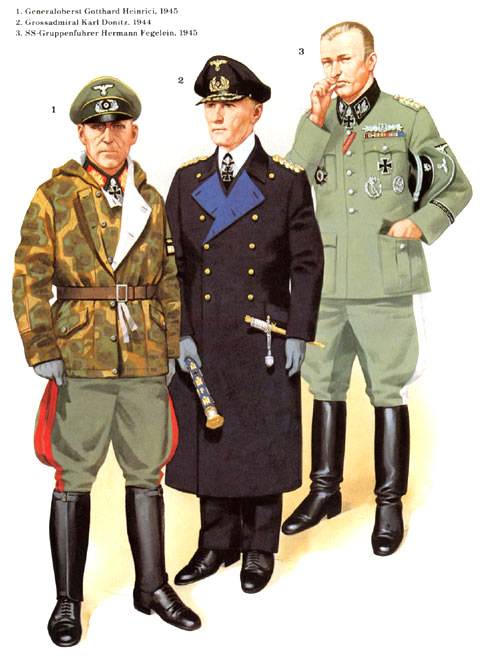 Estado Mayor Alem&aacute;n. L&aacute;minas pertenecientes a los Generales y Comandantes del Reich durante la 2&ordf; Guerra Mundial. (German Commanders of World War II) 