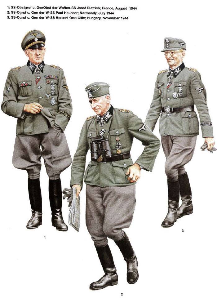 L&aacute;minas pertenecientes a los Generales y Comandantes del Reich durante la 2&ordf; Guerra Mundial. (German Commanders of World War II)  Waffen-SS, Luftwaffe y Navy. 