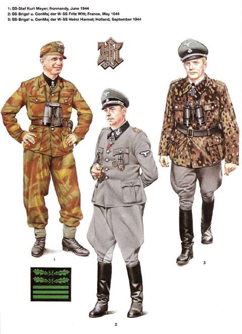 L&aacute;minas pertenecientes a los Generales y Comandantes del Reich durante la 2&ordf; Guerra Mundial. (German Commanders of World War II)  Waffen-SS, Luftwaffe y Navy. 