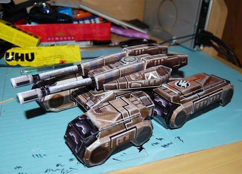 recortables de papel o cartulina del tanque Mammoth tank de Command Conquer