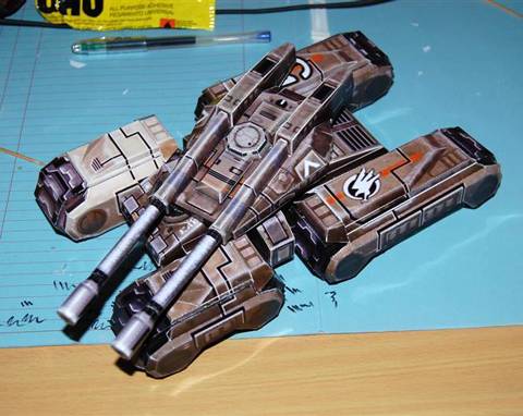 recortables de papel o cartulina del tanque Mammoth tank de Command Conquer