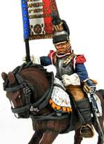Coracero frances a Caballo portando el aguila portaestandarte entre 1812 - 1815. 