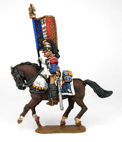 Coracero frances a Caballo portando el aguila portaestandarte entre 1812 - 1815. 
