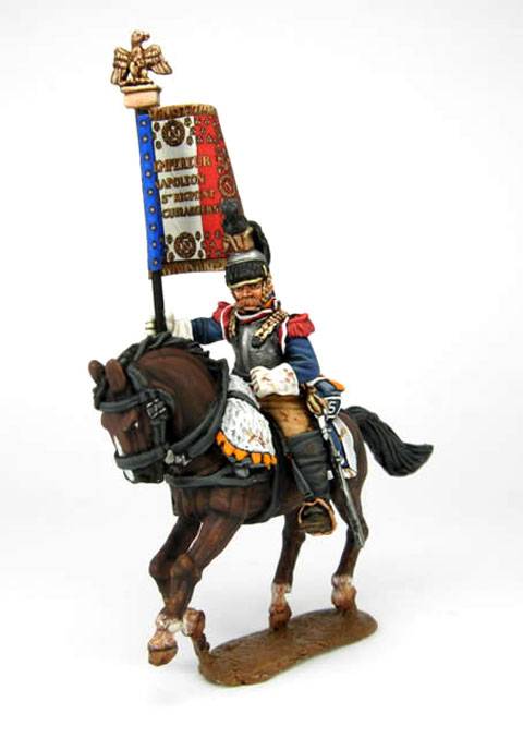 Coracero frances a Caballo portando el aguila portaestandarte entre 1812 - 1815. 