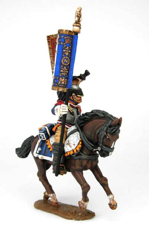 Coracero frances a Caballo portando el aguila portaestandarte entre 1812 - 1815. 