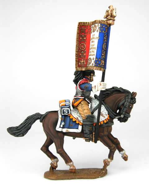 Coracero frances a Caballo portando el aguila portaestandarte entre 1812 - 1815. 
