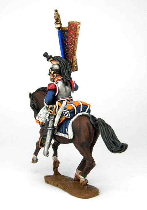 Coracero frances a Caballo portando el aguila portaestandarte entre 1812 - 1815. 