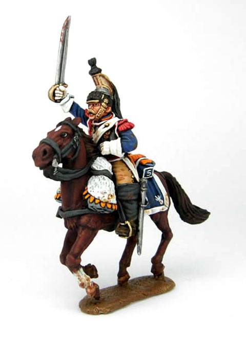Coracero Frances a Caballo en 28 mm.