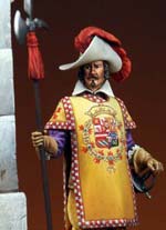 Figura a escala de 54mm representando a un Sargento de la Coronelía, Guardia del Rey Felipe IV. Figura a escala de 54mm representando a un Sargento de la Coronelía, Guardia del Rey Felipe IV.