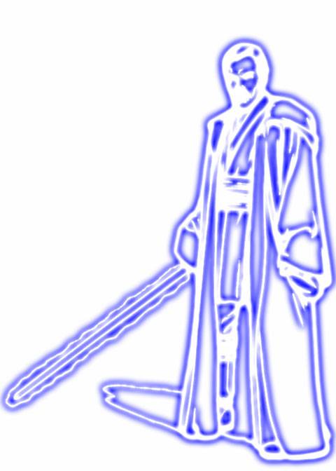 L&aacute;mina de Star Wars que he conseguido en blanco y negro a la cual les he dado un efecto suave de Neon.