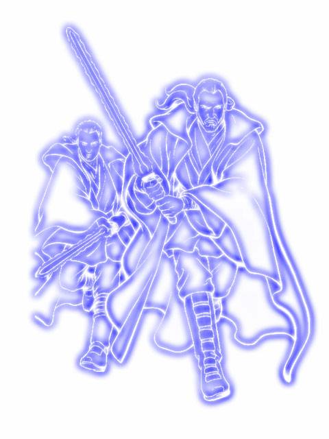 L&aacute;mina de Star Wars que he conseguido en blanco y negro a la cual les he dado un efecto suave de Neon.