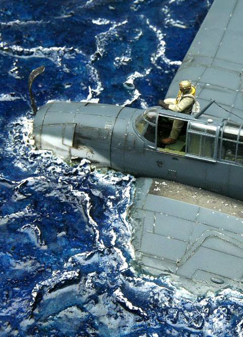 Amaraje durante la Batalla de Midway.  