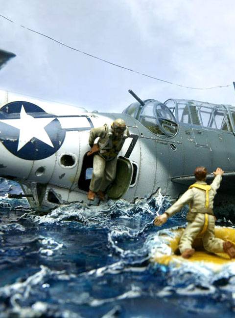 Amaraje durante la Batalla de Midway.  