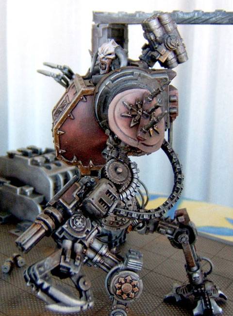 Diorama - Dreadnought del Caos vs Guardias Imperiales.