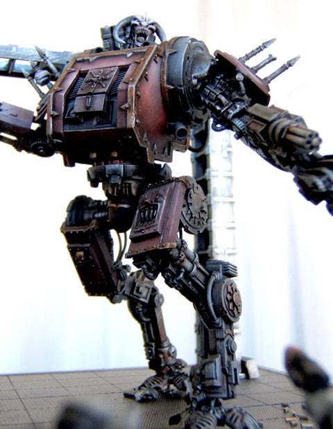 Diorama - Dreadnought del Caos vs Guardias Imperiales.
