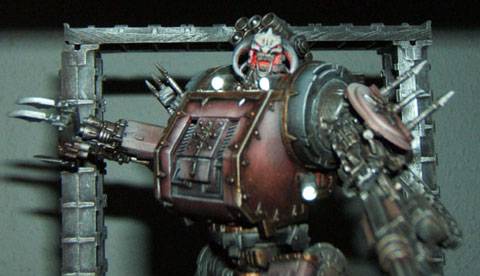 Diorama - Dreadnought del Caos vs Guardias Imperiales.