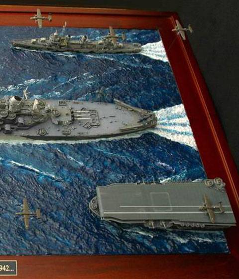 Diorama Naval Missouri - Escala 1/700. 