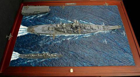 Diorama Naval Missouri - Escala 1/700. 