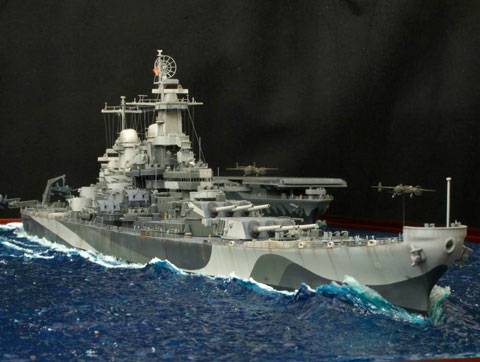 Diorama Naval Missouri - Escala 1/700. 