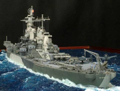 Diorama Naval Missouri - Escala 1/700. 