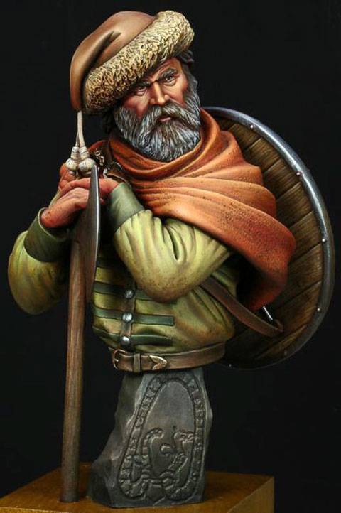 Busto de un Curtido y Veterano Vikingo