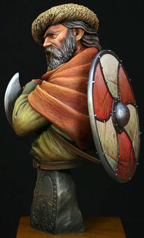 Busto de un Curtido y Veterano Vikingo