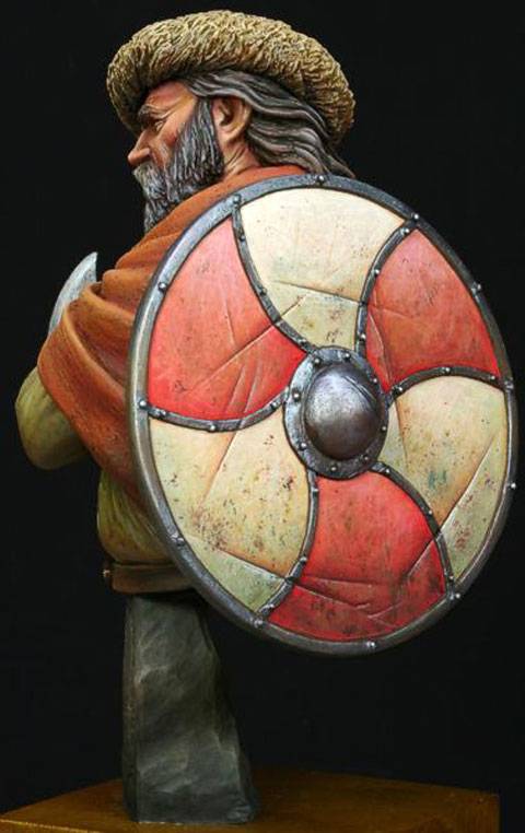 Busto de un Curtido y Veterano Vikingo