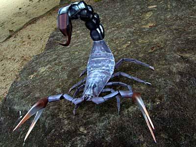 Recortable de Papel de un Escorpion para usarlo con nuestras figuras de Warhamer  3