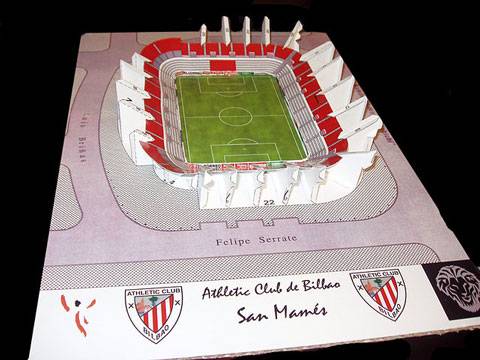 Paso a Paso del Recortable de Papel del Estadio del San Mames.