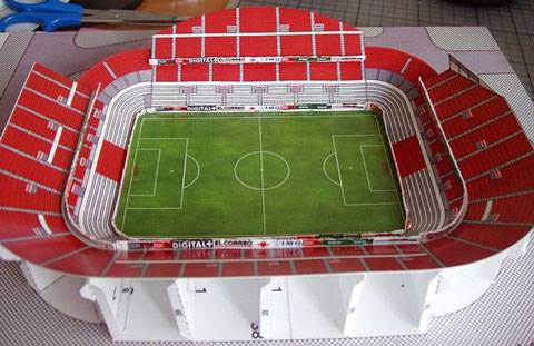 Paso a Paso del Recortable de Papel del Estadio del San Mames.