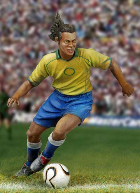 David Beckam y Ronaldinho en 54 mm.
