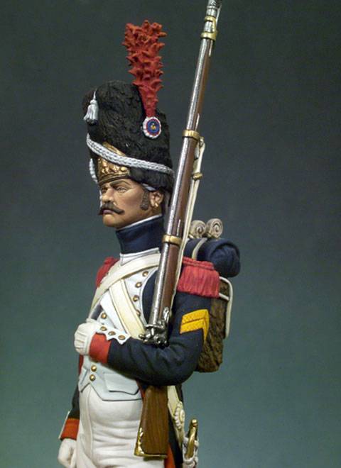 La miniatura es un Granadero de la Guardia Imperial de Napoleon.