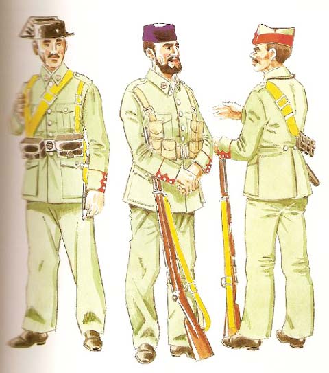 GUERRA DE 1936-1939   Guardia Civil en uniforme de servicio (1936) Guardia Civil de los defensores del Alcazar de Toledo (1936) Guardia de Campa&ntilde;a (1936-39)