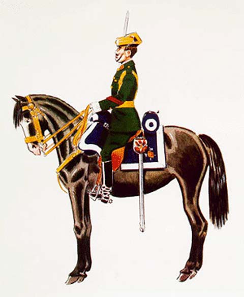 Cabo de Caballer&iacute;a con Uniforme de Gala en formaci&oacute;n (1943&ndash;73)