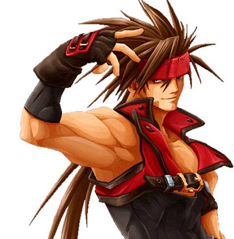 Guilty Gear, la figura del personaje ficticio de los dibujos animados protagonista del famoso video juego, de la empresa sammy, para las consolas de play station. 