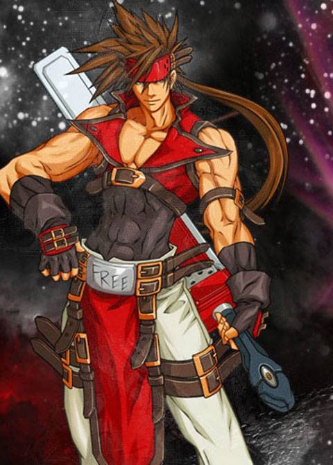 Guilty Gear, la figura del personaje ficticio de los dibujos animados protagonista del famoso video juego, de la empresa sammy, para las consolas de play station. 