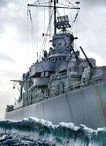 Diorama Naval del USS Halford - 1945