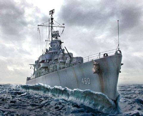 Diorama Naval del USS Halford - 1945