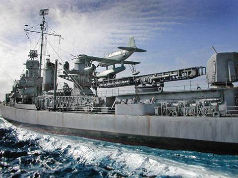 Diorama Naval del USS Halford - 1945