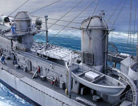 Diorama Naval del USS Halford - 1945