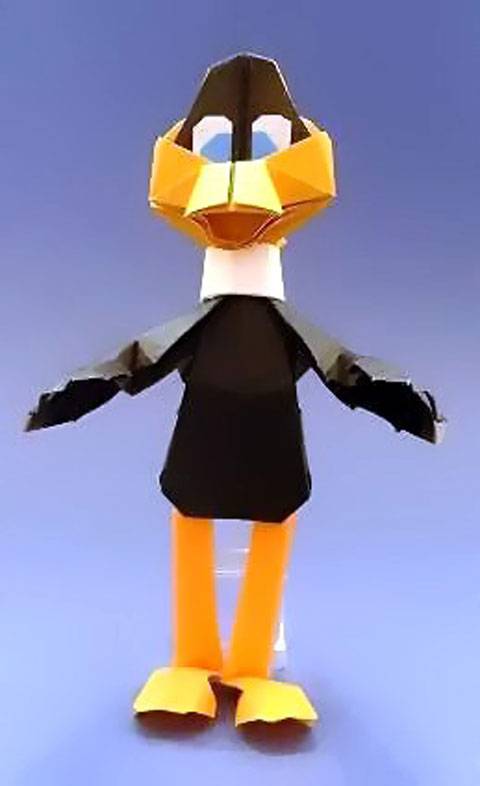 El Pato Lucas  creado con Papel