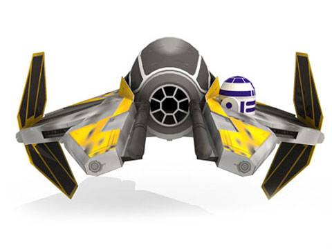 Recortable de Papel de la Nave ETA-2 Jedi Starfighter de Anakin Skywalker.