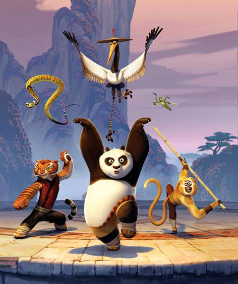 Recortables Infantiles de Papel o Cartulina de los nuevos personajes de la pel&iacute;cula de animaci&oacute;n Kung Fu Panda