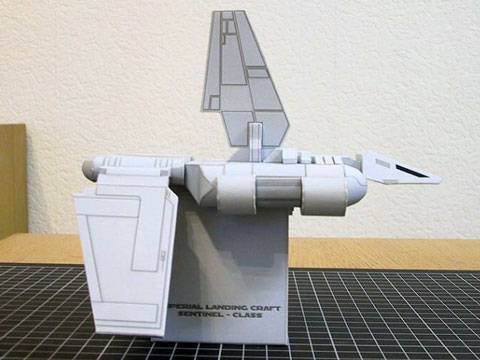 Recortable de Papel de un Imperial Landing Craft de la Saga Star Wars. 