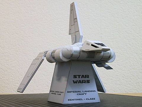 Recortable de Papel de un Imperial Landing Craft de la Saga Star Wars. 