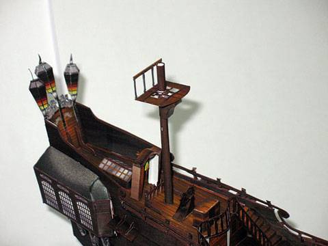 Paso a paso del recortable de papel La Perla Negra