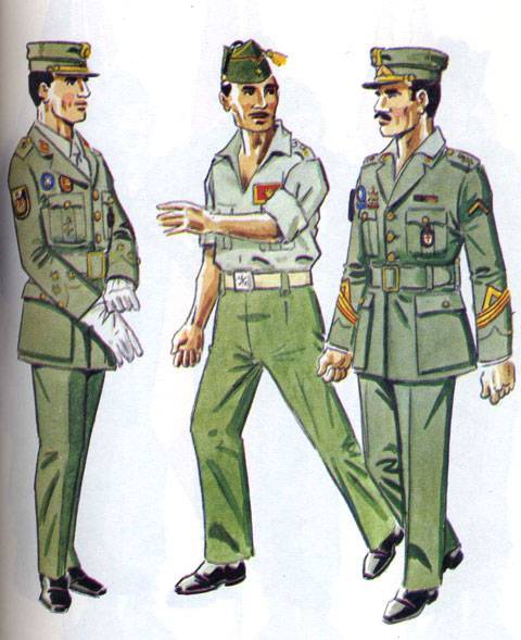 Capitan, Comandante y Sargento Legionario