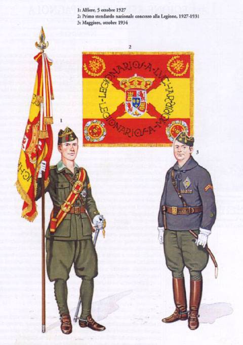 Alferez, Estandarte y Mayor - La Legion