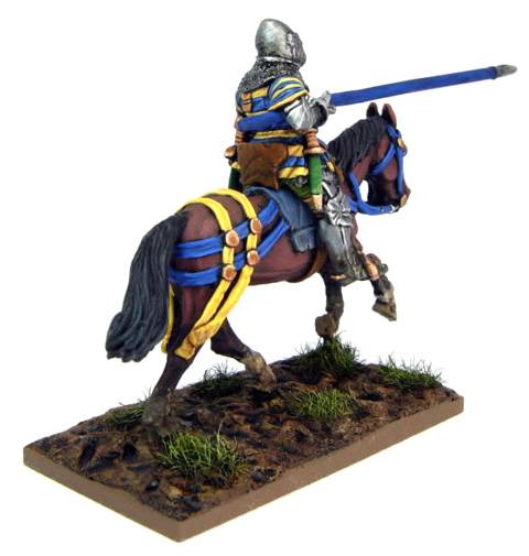 hombre de armas a caballo frances durante la batalla de Agincourt