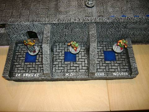 banquillo de juego del Estadio para Blood Bowl.